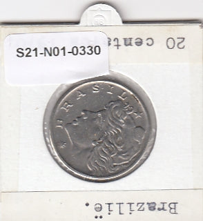 S21-N01-0330 Brazil 20 Centavos VF 1970 KM579