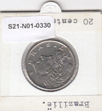 S21-N01-0330 Brazil 20 Centavos VF 1970 KM579