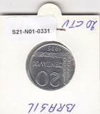 S21-N01-0331 Brazil 20 Centavos XF 1975 KM579.1a