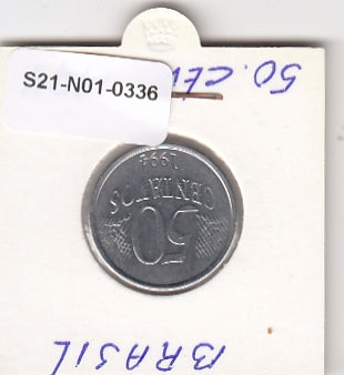 S21-N01-0336 Brazil 50 Centavos VF 1994 KM635