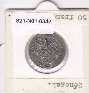 S21-N01-0342 Western African States 50 Francs VF 1972 KM6