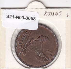 S21-N03-0058 Ierland 1 Penny Zeer Fraai/Prachtig 1966 KM11