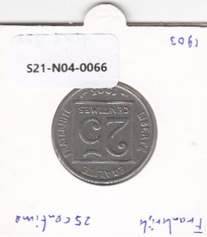 S21-N04-0066 France 25 centimes VF 1903 KM855