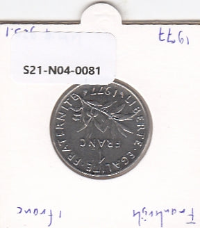 S21-N04-0081 France 1 Franc  VF+ 1977 KM925.1