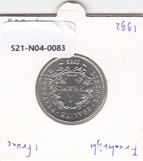 S21-N04-0083 France 1 Franc  UNC 1992 KM1004.1