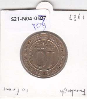 S21-N04-0105 France 10 Francs  VF/XF 1987 KM961d