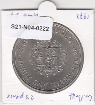 S21-N04-0222 United Kingdom 25 pence UNC 1972 KM917