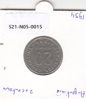 S21-N05-0015 Argentina 20 Centavos VF 1954 KM52