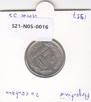 S21-N05-0016 Argentina 20 Centavos XF 1957 KM55