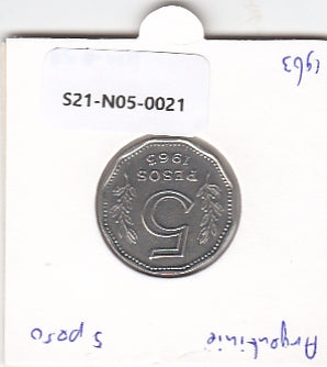 S21-N05-0021 Argentina 5 Peso VF+ 1963 KM59