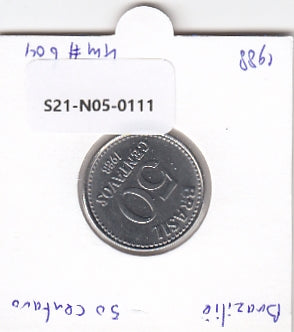 S21-N05-0111 Brazilië 50 Centavos UNC 1988 KM604