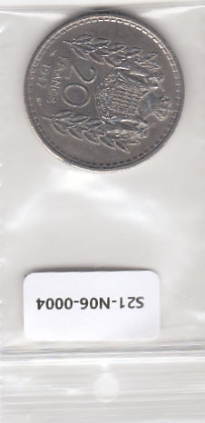 S21-N06-0004 Monaco 20 Francs UNC 1947 KM124