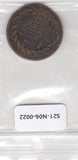 S21-N06-0022 Monaco 5 centimes VF 1857 KM95