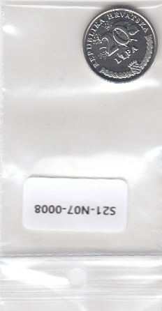 S21-N07-0008 Croatia 20 Lipa UNC 2009 KM7