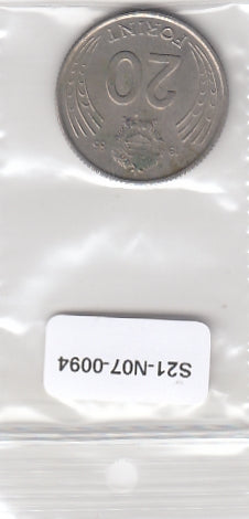 S21-N07-0094 Hongarije 20 Forint ZF 1985 KM630