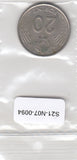 S21-N07-0094 Hongarije 20 Forint ZF 1985 KM630