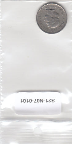 S21-N07-0101 Switzerland 5 Rappen  VF 1963 KM26