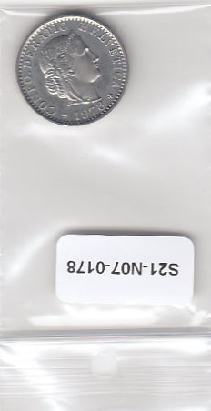 S21-N07-0178 Switzerland 20 Rappen VF 1978 KM29a
