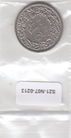 S21-N07-0213 Switzerland 2 franc VF 1968 KM21a