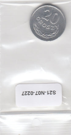 S21-N07-0227 Polen 20 Groszy ZFR/PR 1980 YA47