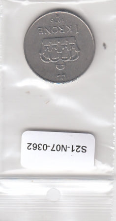 S21-N07-0362 Norway 1 Krone VF 1976 KM419