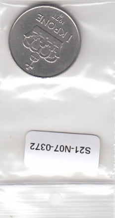 S21-N07-0372 Norway 1 Krone VF 1977 KM419