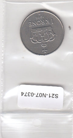 S21-N07-0374 Norway 1 Krone VF 1978 KM419