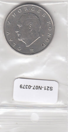 S21-N07-0379 Norway 5 Kroner VF 1976 KM420