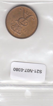 S21-N07-0380 Denmark 5 Ore VF/XF 1963 KM848