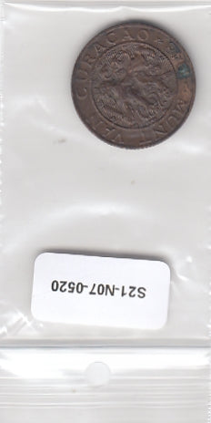 S21-N07-0520 Curacao 2 1/2 Cent VF 1948 KM42