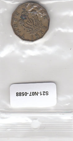 S21-N07-0588 United Kingdom 3 Pence VF 1952