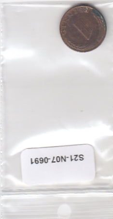 S21-N07-0691 Germany 1 Pfennig FI/VF 1950 KM105 J