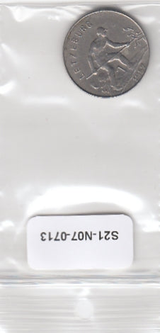 S21-N07-0713 Luxembourg 1 Franc VF 1957 KM46.2