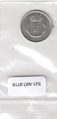 S21-N07-0719 Luxembourg 1 Franc UNC 1978 KM55