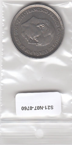 S21-N07-0760 Spain 50 Pesetas VF 1957 KM788 *(58)