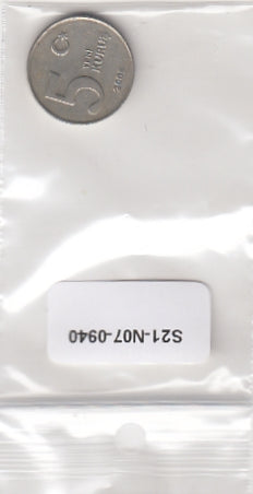 S21-N07-0940 Turkey 5 Kurus VF 2006 KM1165