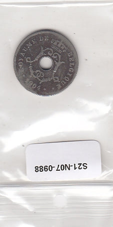 S21-N07-0988 Belgium 10 Centimes FI 1904 KM52   Waals
