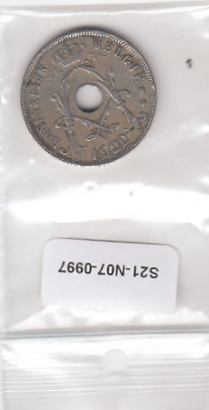 S21-N07-0997 België 25 Centiemen FI 1922 KM69   Vlaams