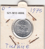 S21-N12-0006 Turkey 10 Kurus UNC 1975 KM898a