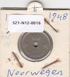 S21-N12-0016 Norway 50 Ore VF+ 1948 KM386