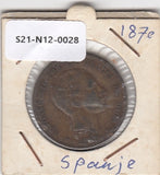 S21-N12-0028 Spain 10 Centimos VF/XF 1897 KM675   OM