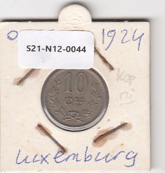 S21-N12-0044 Luxemburg 10 Centimes ZF 1924 KM34