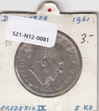 S21-N12-0081 Denmark 5 Kroner VF 1961 KM853