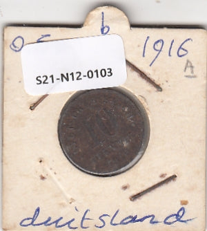 S21-N12-0103 Germany 10 Pfennig FI 1916 KM20  A