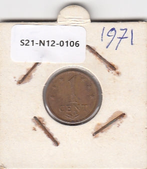 S21-N12-0106 Antilles 1 Cent VF+ 1971 KM8