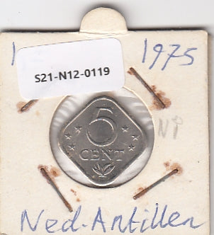 S21-N12-0119 Antilles 5 Cent XF 1975 KM13