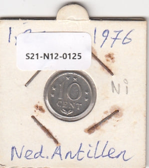 S21-N12-0125 Antilles 10 Cent VF/XF 1976 KM10