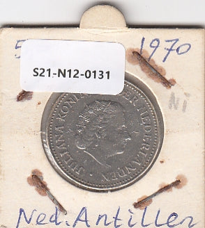 S21-N12-0131 Antilles 1 Gulden VF- 1970 KM12