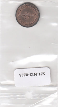 S21-N12-0228 United Kingdom 1/2 Penny VF 1976 KM914