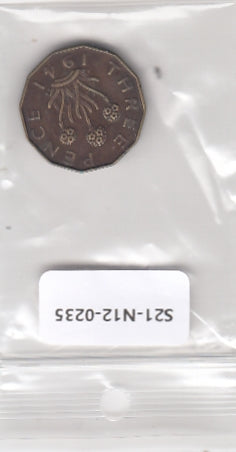 S21-N12-0235 United Kingdom 3 Pence VF 1941 KM849